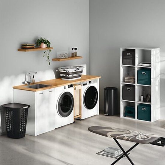 5Five Mülleimer/Treteimer Delta – Titan – Metall – 30 Liter – 39 x 33 x 62 cm – Küchenabfalleimer