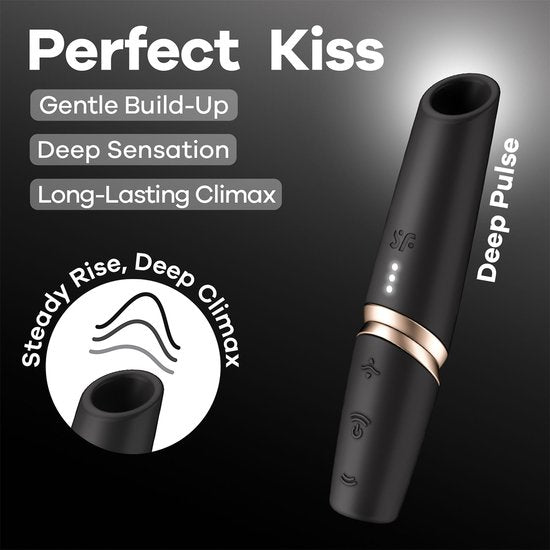 Satisfyer – Perfect Kiss – 3D-Air-Pulse-Vibrator – Lippenstift-Design