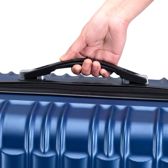 Trolley-Reisekofferset / Kofferset „Rome“ – 4-teilig – Blau – ABS