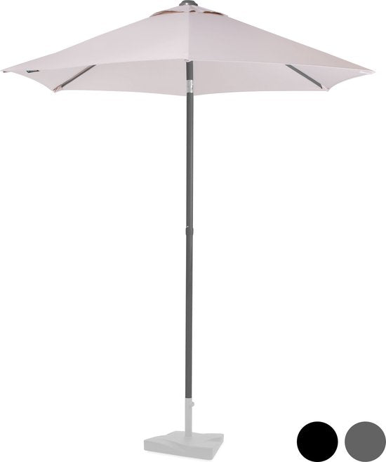VONROC Premium Stick Sonnenschirm Torbole Ø200cm - Inkl. Schutzhülle - Runder Sonnenschirm - UV-beständiger Stoff - Beige