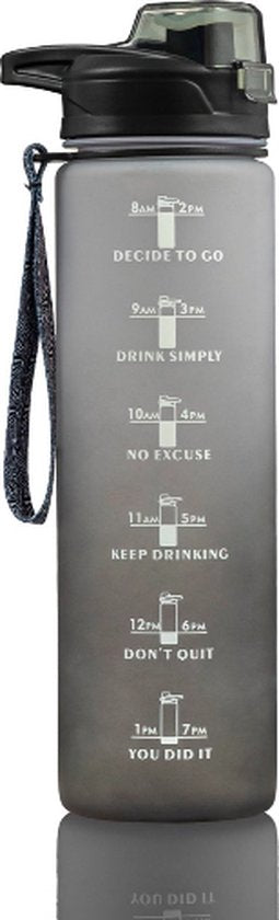 Neu! 1L Trinkflasche zur Hydratation - Langlebig, BPA-frei und leicht zu reinigen