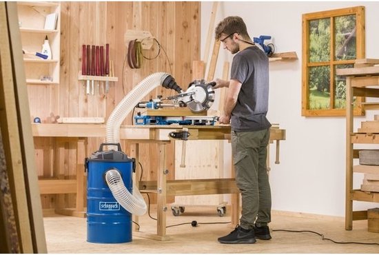 Scheppach Kapp- und Gehrungssäge HM254SPX – 2200 W | 255 mm | Laser, LED und Drehtisch | 2 Sägeblätter