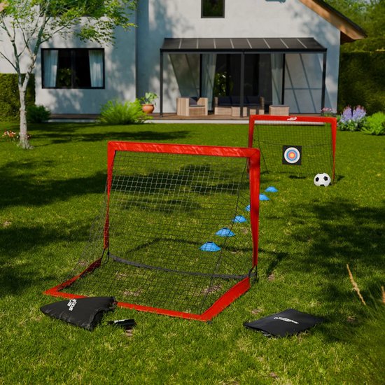 Pop-up-Fußballtor Goal Master - 2er-Set - Rot