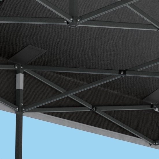 LifeGoods Partyzelt - 3x6 m - Seitenwände - Easy Up - Anthrazit