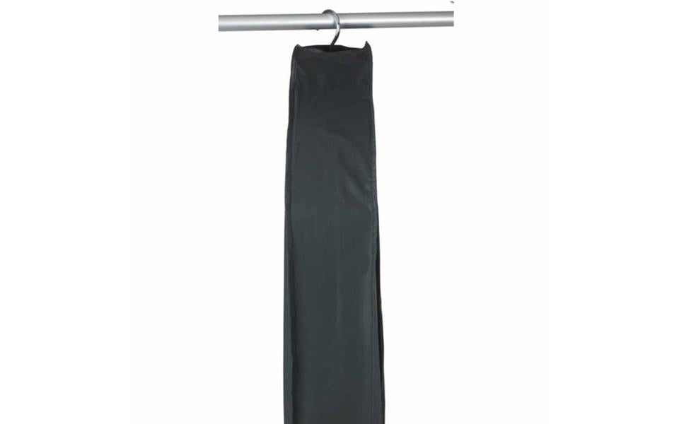 WENKO Kleidersack Schwarz XXL – 60 x 12 x 135 cm – PEVA – mit Reißverschluss und Sichtfenster