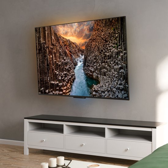 Auronic TV-Halterung – 26 bis 55 Zoll – TV-Wandhalterung – dreh- und neigbar – bis zu 40 kg – VESA 400 mm x 400 mm – u. a. für 43" und 55" – Schwarz