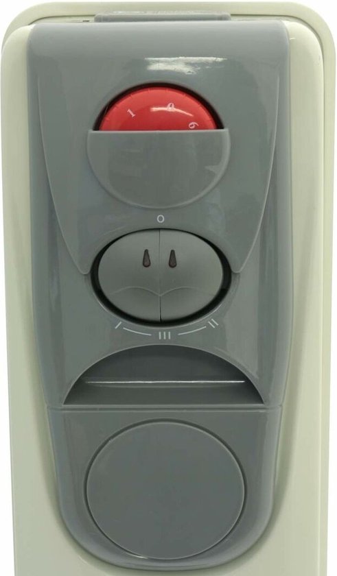 Deski Elektrischer Ölradiator mit 7 Lamellen - Heizgerät - 1500 W - Weiß