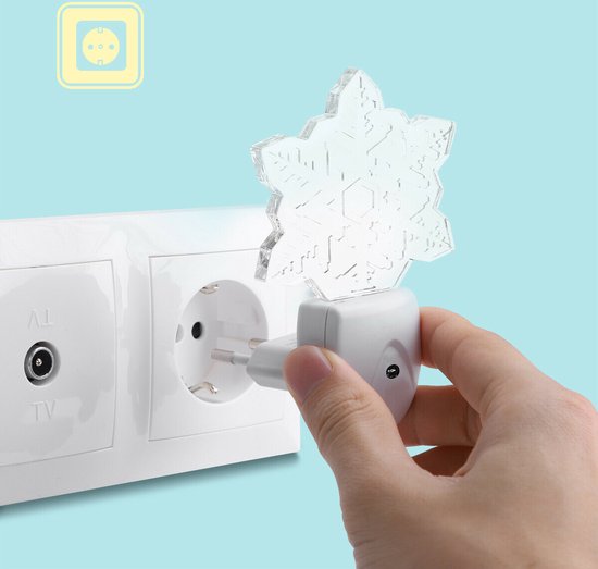 Aigostar 10PXZ – Nachtlicht für Kinder – Steckdosenlampe – LED-Nachtlicht für die Steckdose – Mehrfarbig – Steckdosenlampe
