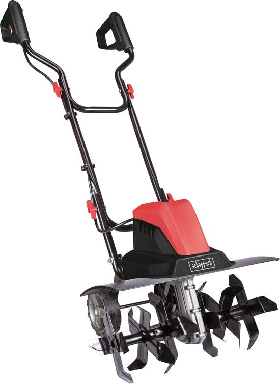 Scheppach Elektrische Gartenfräse MTE460 1500 W – Bodenfräse & Kultivator – 45 cm Arbeitsbreite – 22 cm Arbeitstiefe – 24 Messer für Gemüsegarten, Beete und Rasenflächen