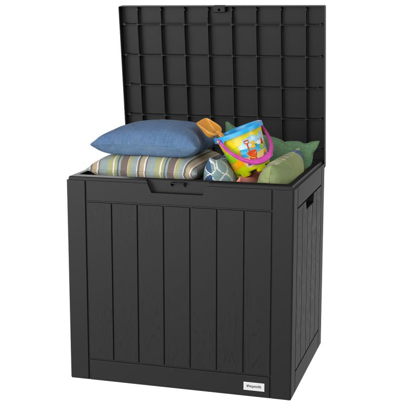 Lifegoods Aufbewahrungsbox 118L - Holzoptik - Wasserdicht - Kapazität 55 kg