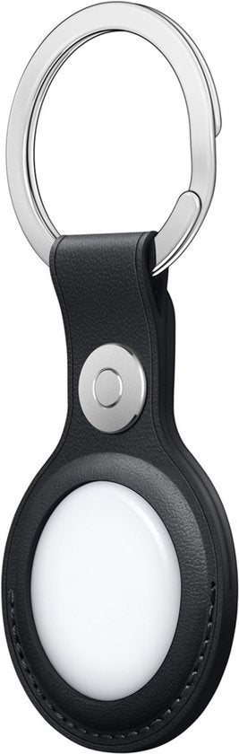 Apple - Airtag Schlüsselanhänger - Leder - Schwarz