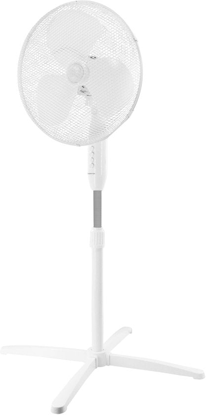 Inventum VST400W – Standventilator – 3 Geschwindigkeitsstufen – Ø 40 cm – 80° Schwenkbereich – höhenverstellbar – Weiß