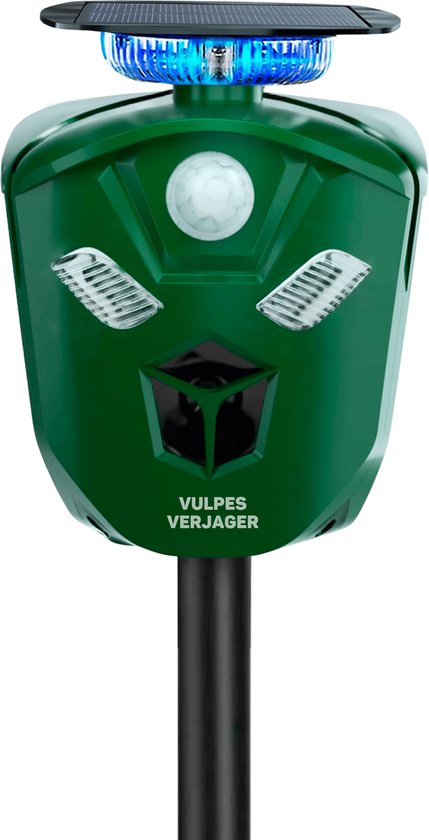 Vulpes Goods® Repellent - Solarbetriebenes Ultraschall-Katzenabwehrgerät - Katzenschreck - Marderabwehr - Tierabwehr - Wasserdicht & 360° Schutz - Schädlingsabwehr - PRO Version