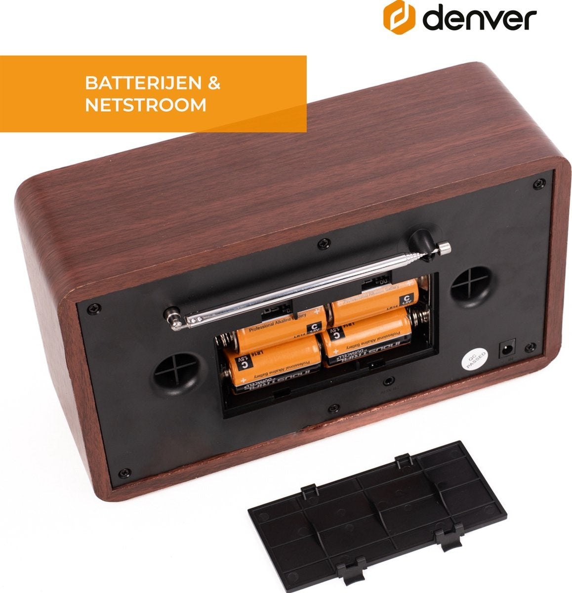 Denver - DAB-Radio - Retro-Radio - DAB+/ FM-Radio - Bluetooth - Holz
