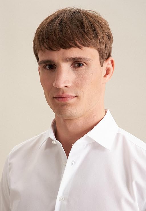 Seidensticker Herren Business Hemd - Shaped Fit - Bügelfrei - Kentkragen - Langarm - 100% Baumwolle - Größe M