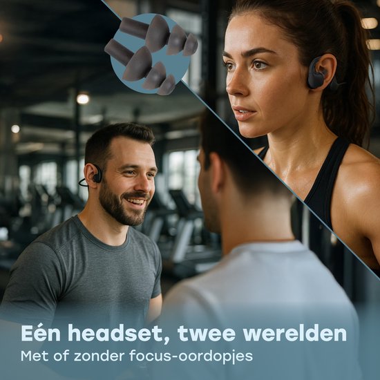 Audyn Bone Rondo - Sport-Kopfhörer - Knochenleitungs-Kopfhörer - Bluetooth - Offene Ohrhörer - kabellos - 9-Stunden-Akku