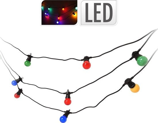 Partybeleuchtung 10 farbige LED-Birnen - 8 Lichtfunktionen