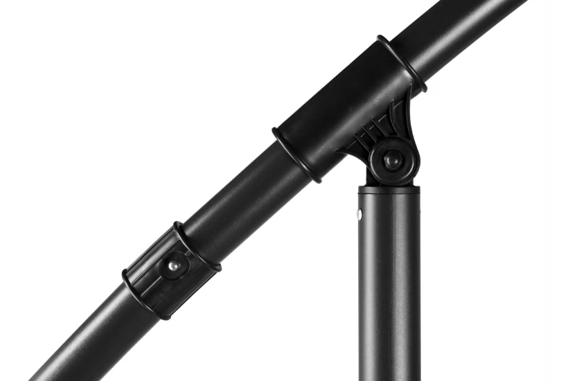 909 Outdoor - Hängesonnenschirm - Ø 300 cm - Mit Kreuzfuß - Anthrazit - Schwebender Sonnenschirm - UV-beständig & wasserabweisend - Verstellbar