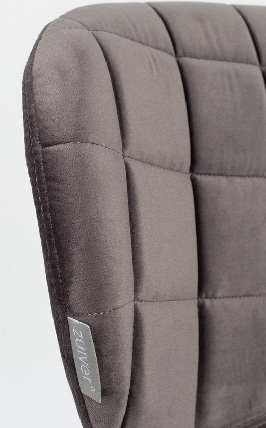Zuiver OMG Velvet Esszimmerstühle Grau – 2er-Set