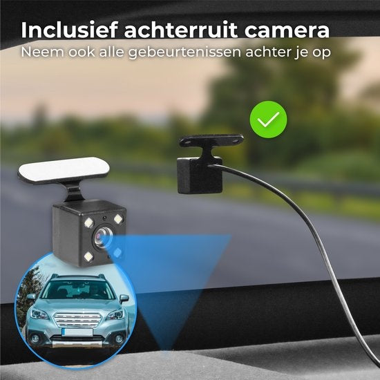 Nuvance - Dual Dashcam fürs Auto - Front- und Heck-Dashcam - Full HD - inkl. 32gb SD-Karte - Parkmodus mit G-Sensor und Nachtsicht - 170Â° Blickwinkel und IPS-Display