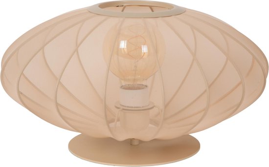 Lucide CORINA – Tischlampe – Ø 40 cm – 1xE27 – Beige – Japandi