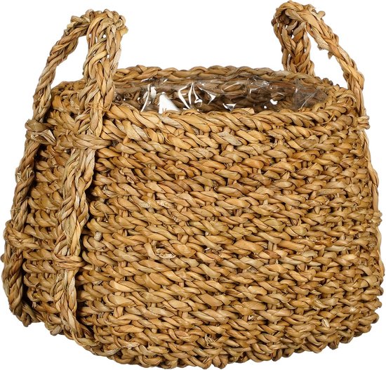 Mica Decorations Pflanzenkorb - 3er-Set - H25 x Ø35 cm - Braun