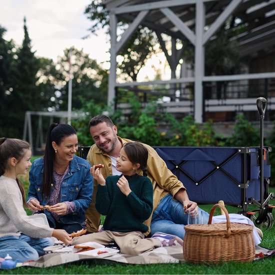 LifeGoods Wagon - XXL - faltbar - 300L - 150KG Tragfähigkeit - Blau