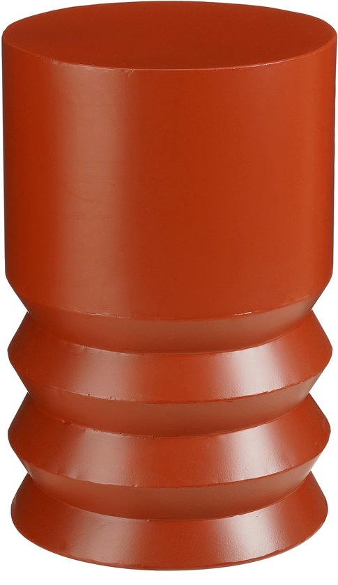 Mica Decorations Mart Beistelltisch – Runder Beistelltisch – Tischchen – Couchtisch – Beistelltisch für das Wohnzimmer – Auch als Pflanzentisch oder Pflanzenständer geeignet – Metall – 46 x 30 cm – Rot