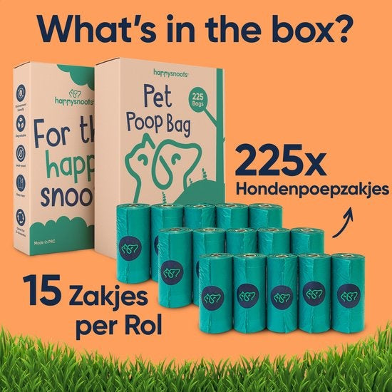 Biologisch Hondenpoepzakjes - 225 stuks - Poepzakjes Hond Afbreekbaar - Poop Bags