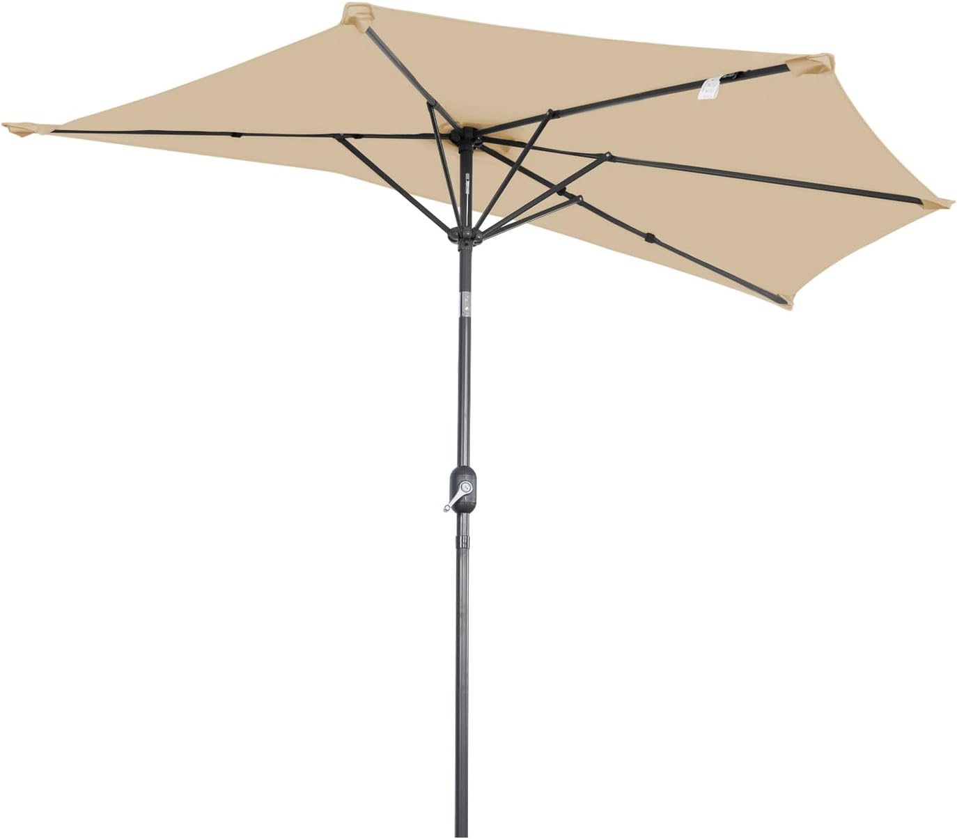 Angel Living Balkon-Sonnenschirm - halbrund - 265 x 132 cm - Beige
