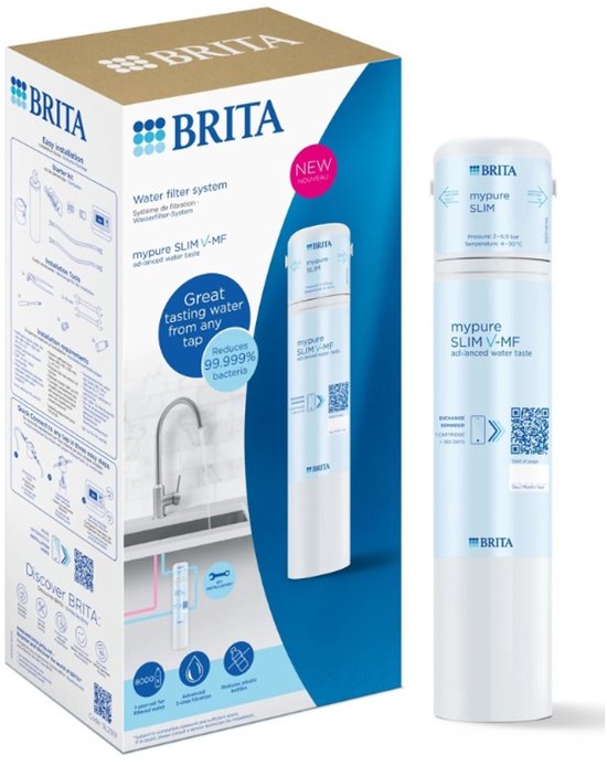 Wasserfiltersystem – BRITA – Mypure SLIM V-MF – 2 Druckstufen – max. 6,9 bar – 8.000 l gefiltertes Wasser / 12 Stunden