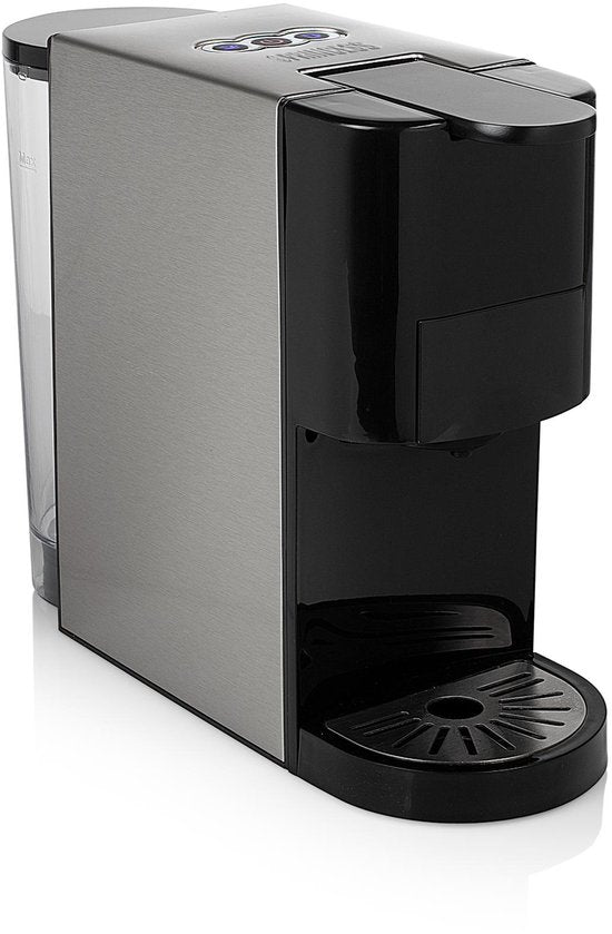 Princess 249451 Multi-Kapsel-Kaffeemaschine – 5-in-1 – Geeignet für Nespresso- und Dolce Gusto-Kapseln – Schwarz/Silber