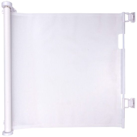 maxxpro Ausziehbares Gitter – 11 x 160 x 86 cm – Bedienung mit 1 Knopf – Flexibel – Weiß