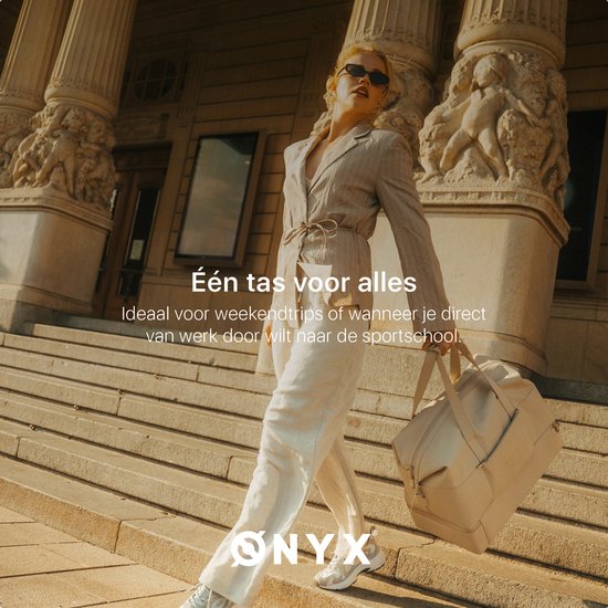 ONYX The Weekender Reisetasche für Damen und Herren – 50 l Wochenendtasche – Duffel Bag als Handgepäck – Elfenbeinweiß