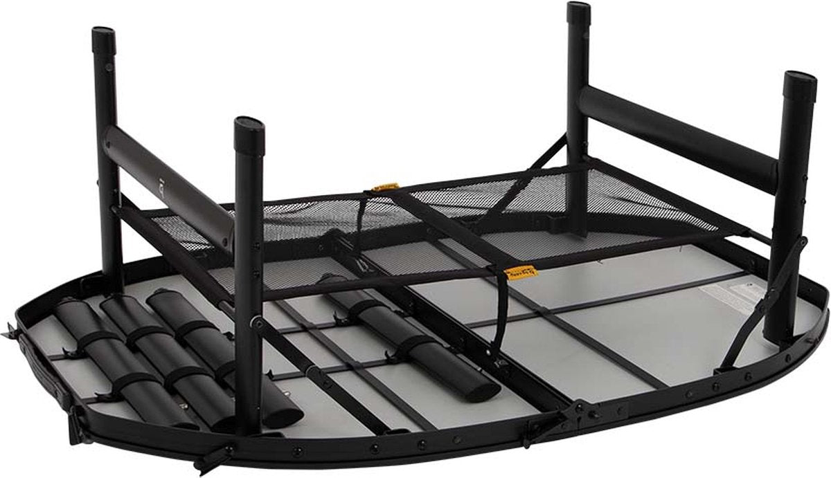 Bo-Camp Industrietisch - Woodbine - Oval - Koffermodell - 100x70 cm - höhenverstellbar - klappbar - Braun