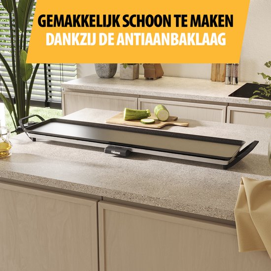 Tristar Backblech – BP-2669 – 1800 W – Gourmet, Grillplatte XL 90 x 23 cm – 8–10 Personen