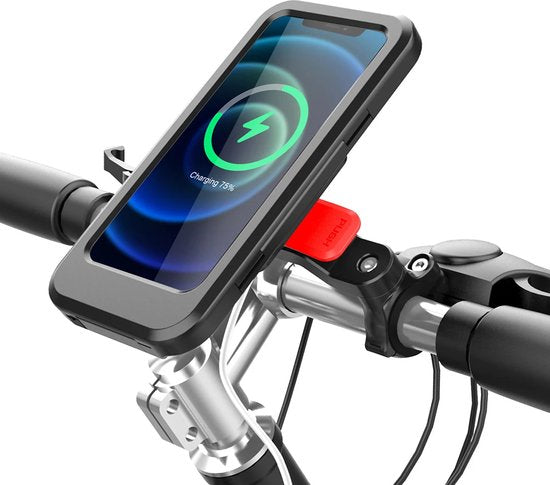 Podec - Wireless Charger und Smartphone Halterung Fahrrad - 360 Grad Rotation - Auch für Roller & Motorrad