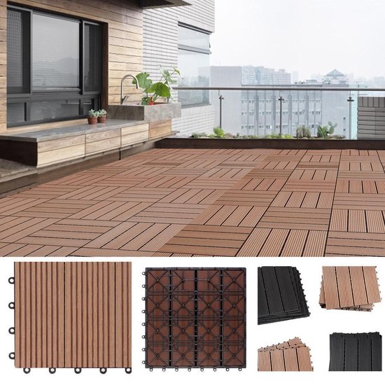 WPC-Terrassenfliese - Klassischer Einsatz 30x30cm - Terracotta