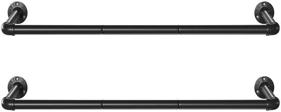 Hoppa! – Kleiderständer, 2er-Set – Industriedesign – Schwarz, 92 x 30 x 7,5 cm
