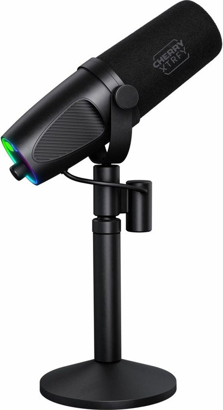 CHERRY XTRFY Ngale X – Mikrofon – USB & XLR – dynamisch – RGB – 2 m Kabel – Schwarz