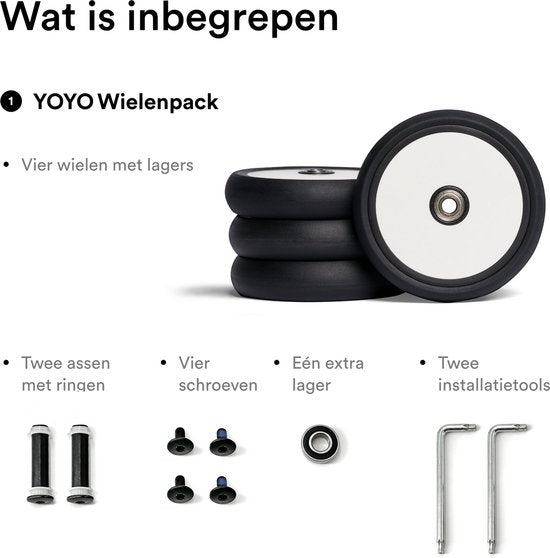 Stokke YOYO-Räder-Set – Vier Ersatzräder für den YOYO2-Kinderwagen