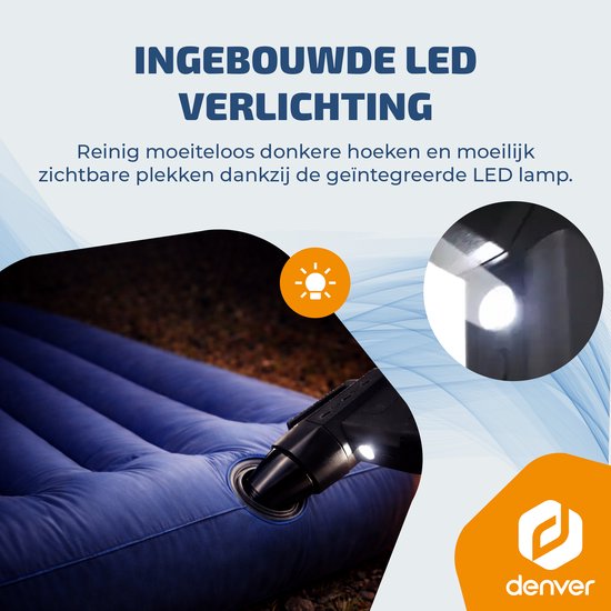 Denver Air Duster – Luftgebläse – Druckluft – Compressed Air – Staubentferner – 2 Aufsätze – 110.000 U/min – Kabellos & wiederaufladbar – 6.000 mAh – HJB172