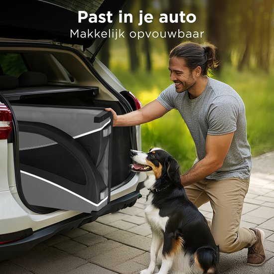 Trevopet® Hundefahrradanhänger - Faltbarer Fahrradanhänger Hund - Hundeanhänger - Geeignet für E-Bikes - Bis zu 40 kg - Für mittlere & große Hunde - Schwarz