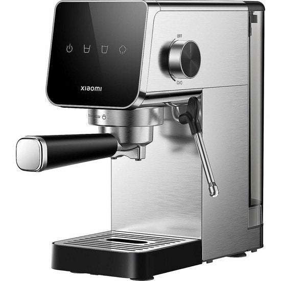 Xiaomi Halbautomatische Espressomaschine | Espressomaschine | 20 bar Pumpendruck | 1350 W | 0,9 l Wassertank | Milchaufschäumer aus Edelstahl | 1 und 2 Tassen | Kompakt