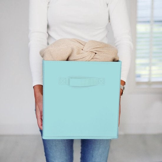 LifeGoods Kleiderschrank-Organisatoren - 6 Stück - 20L - Textil - Blau