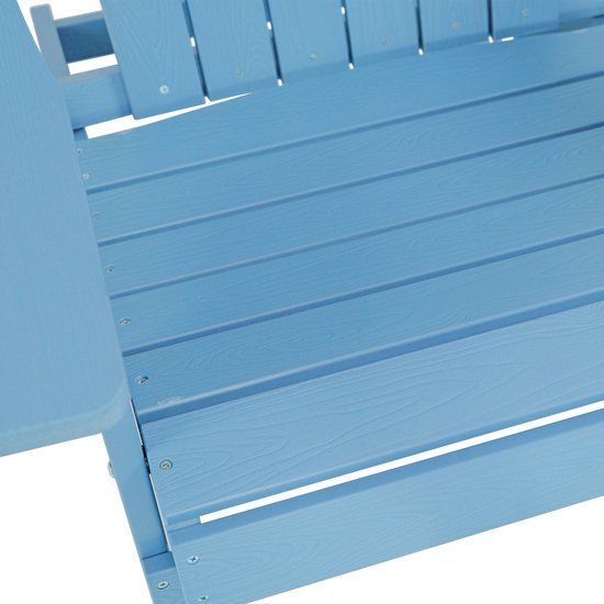 AXI Claire Adirondack Stuhl Blau – Loungesessel aus Kunststoff mit Armlehnen – Zusammenklappbar – Hohe Rückenlehne – Gartenstuhl – 84,5 x 77 x 95,5 cm – Langlebig und witterungsbeständig