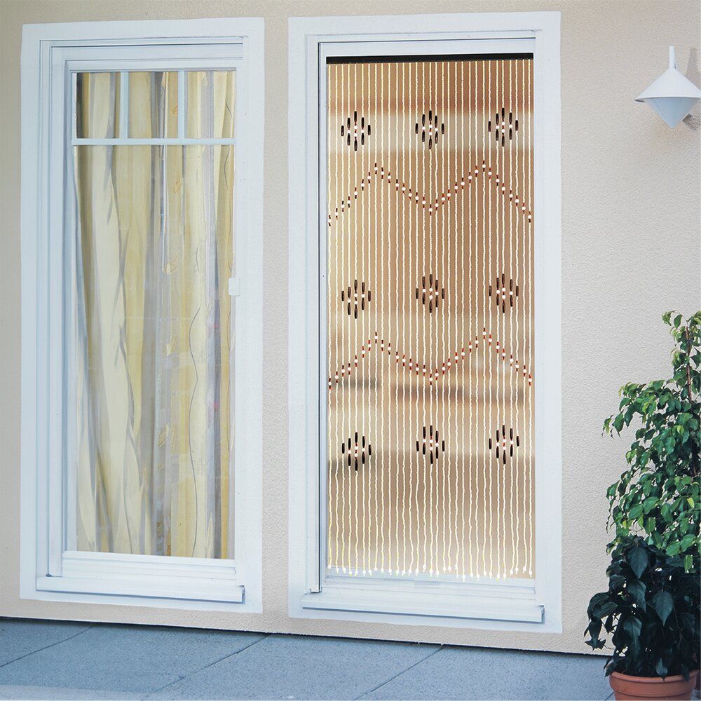 Maximex Bambus-Perlenvorhang, mehrfarbig – 90 x 200 cm – 31 Stränge