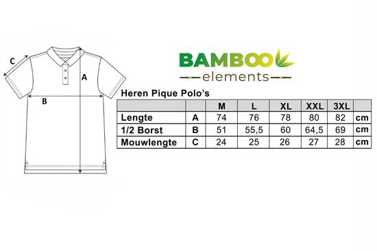 Bamboo Elements - Polo Shirt Herren - Marineblau XXL - Polo Herren - Kurzarm - Pique Stoff - T Shirt Herren - Bamboo