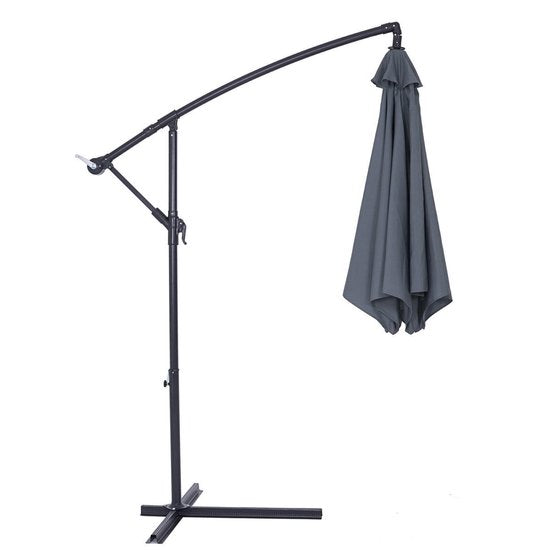 Kingsleeve Schwebeschirm – Ø 300 cm, UV-Schutz 80+ – Anthrazit