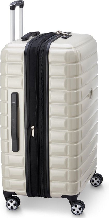 DELSEY PARIS Shadow 5.0 4-Rollen Trolley Koffer - 75 cm - 106L - Hartschalenkoffer - TSA-Schloss - Creme